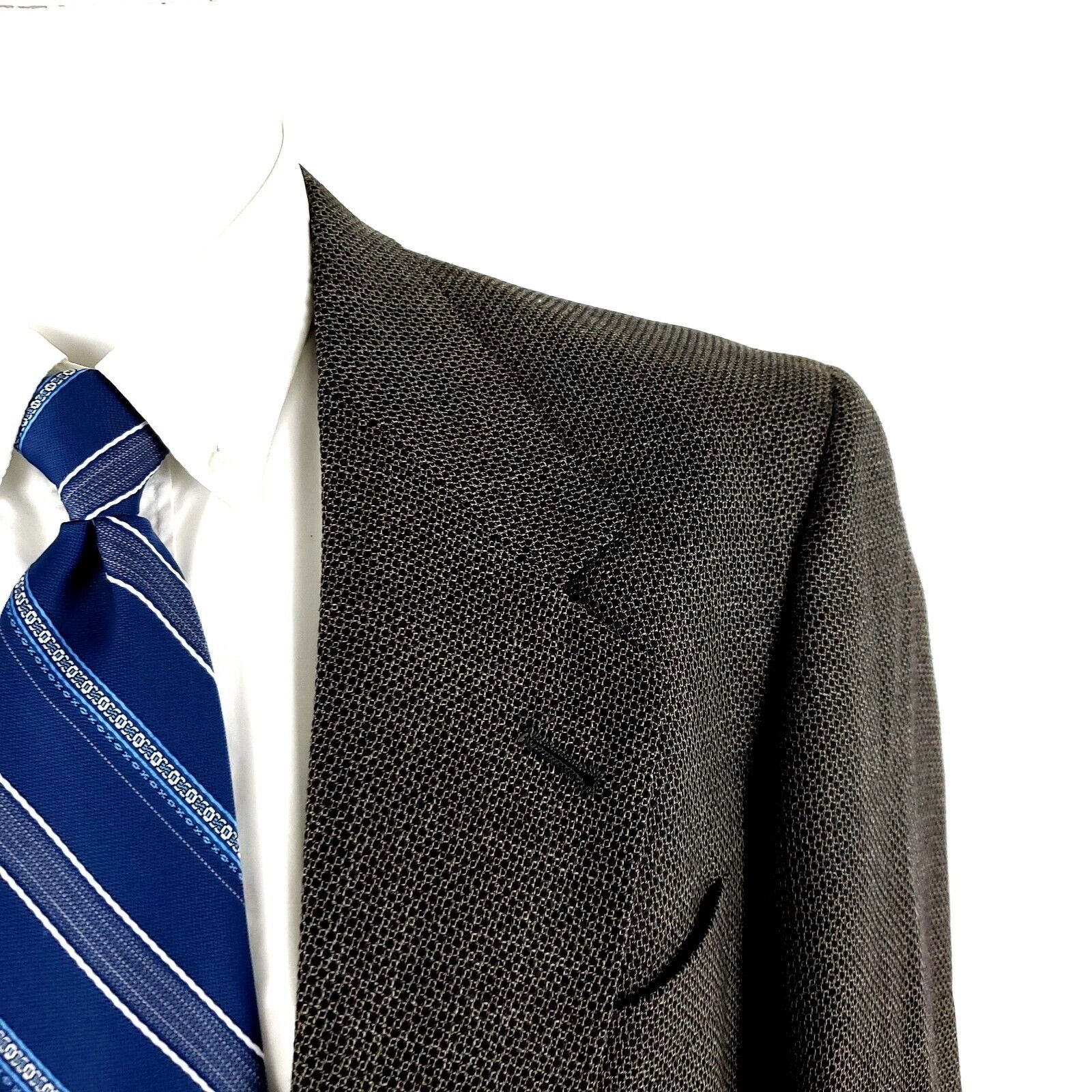 Hart Schaffner Marx Hart Schaffner Marx Tweed Wool 2 Button Sport Coat 40R Gray Size 40R - 2 Thumbnail