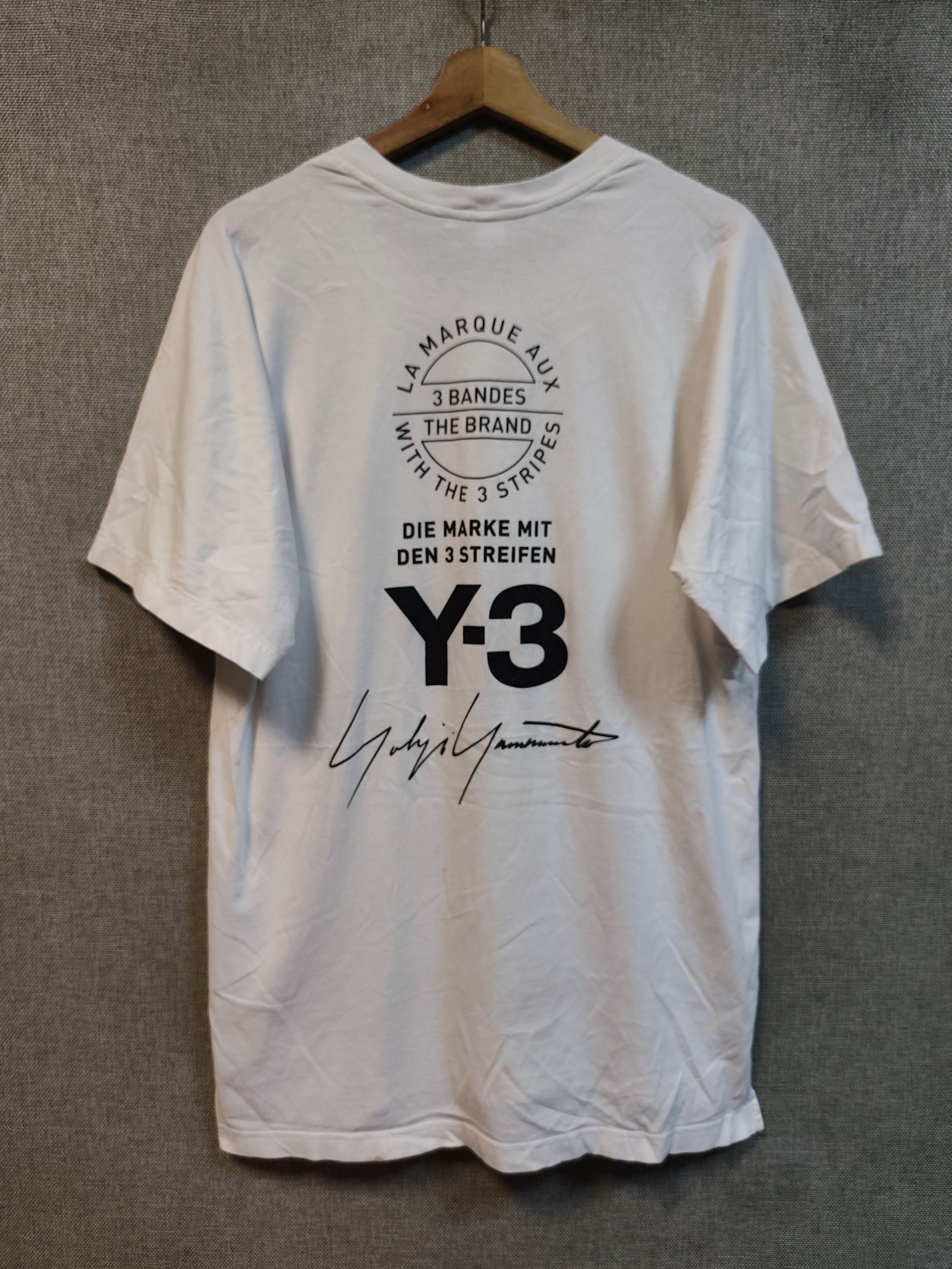 Adidas ADIDAS x YOHJI YAMAMOTO Y-3 white tee shirt | Grailed