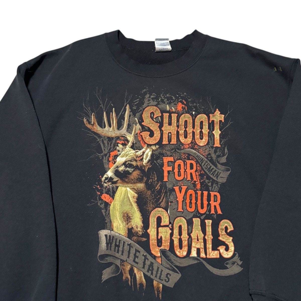 Gildan Shoot for Your Goals Whitetail Buck Sweatshirt Men's L Size US L / EU 52-54 / 3 - 2 Thumbnail