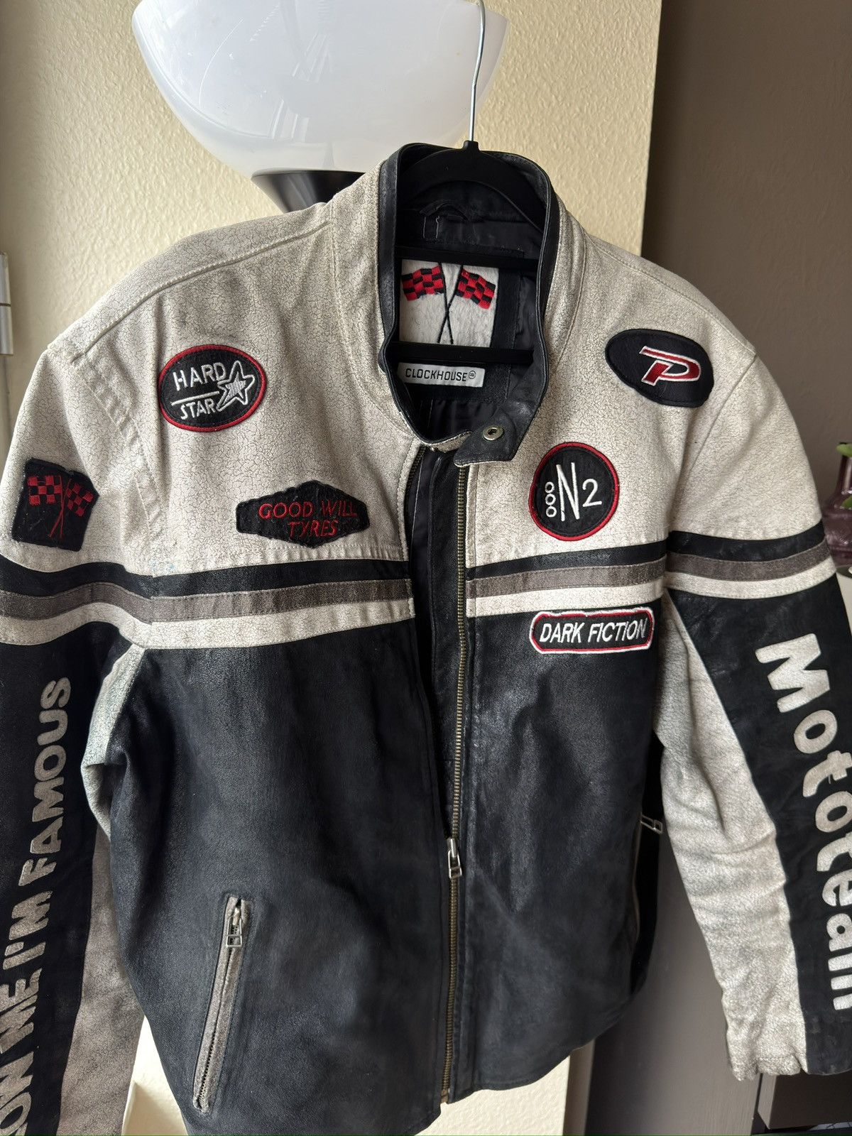 Vintage Racing vintage leather jacket Size US L / EU 52-54 / 3 - 3 Thumbnail