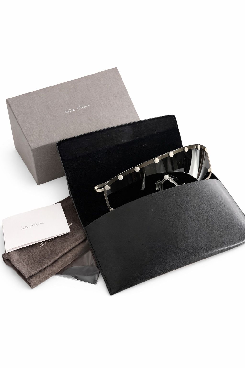 Rick Owens Rick Owens Shield Sunglasses- Silver/ Smoke Lens Size ONE SIZE - 5 Thumbnail