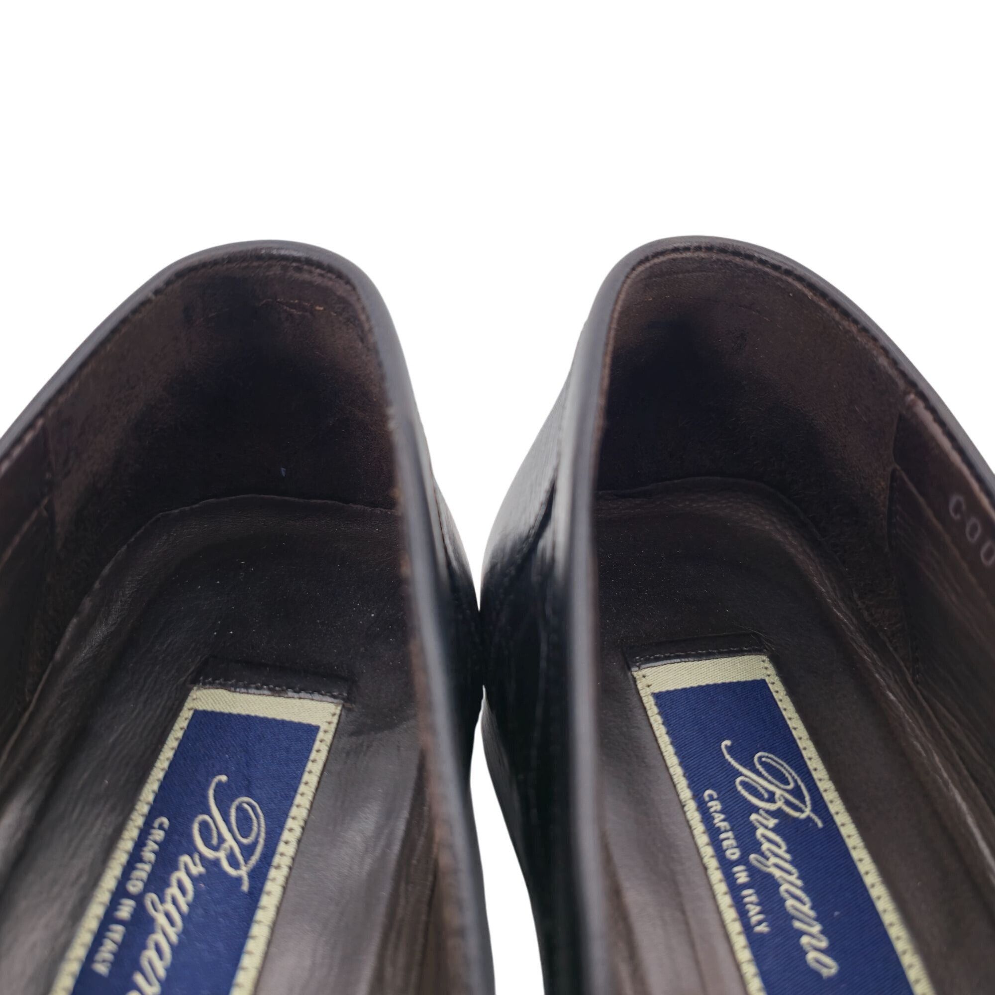 Bragano × Cole Haan Vintage Bragano Exotic Crocodile Italy Men 9.5 Black Leather Size US 9.5 / EU 42-43 - 10 Thumbnail