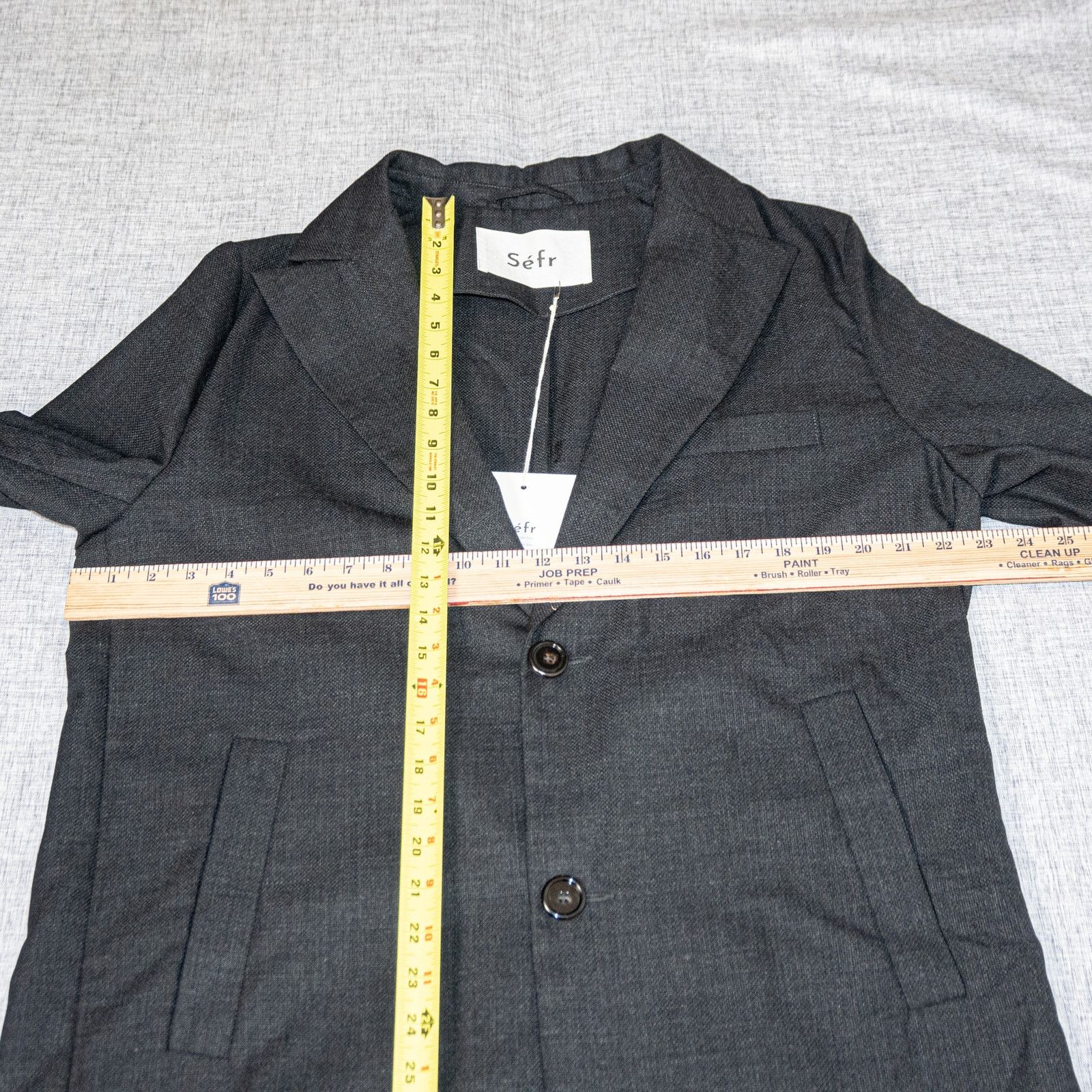 Sefr Sefr $450 Zeke Twill Coat in Gray Lightweight Poly wool Size US L / EU 52-54 / 3 - 12 Thumbnail
