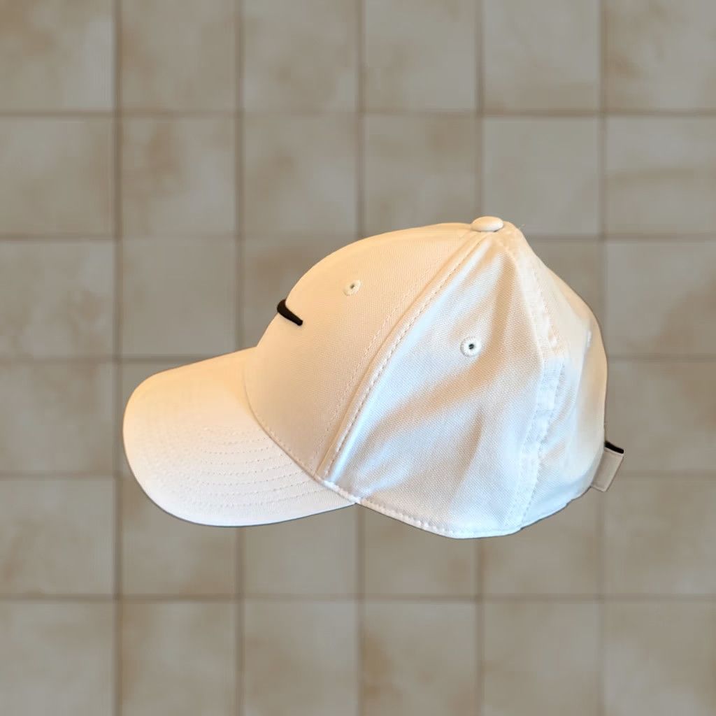 Nike Nike Hat Cap Strap Back S/M White Club Cap Swoosh Athletic Mens Polyester Golf Size ONE SIZE - 1 Thumbnail