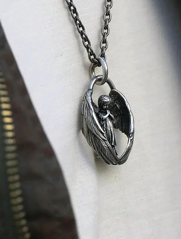 Jewelry Maijima x Reiko Angel Decor Oval Pendant Necklace Size ONE SIZE - 2 Thumbnail