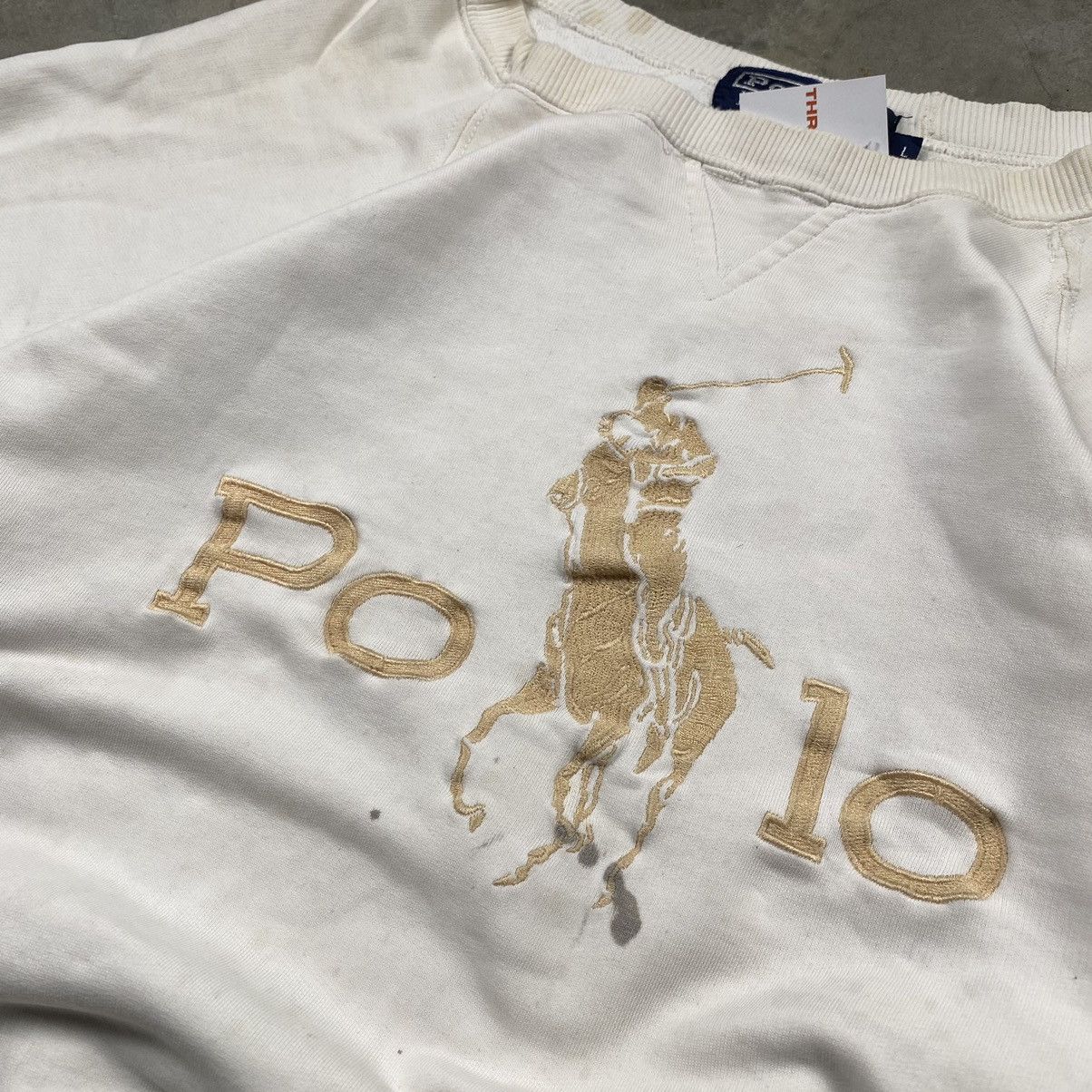 Polo Ralph Lauren × RRL Ralph Lauren × Vintage Grail 90s Polo RL Big Pony Logo Boxy Crewneck Size US L / EU 52-54 / 3 - 2 Thumbnail