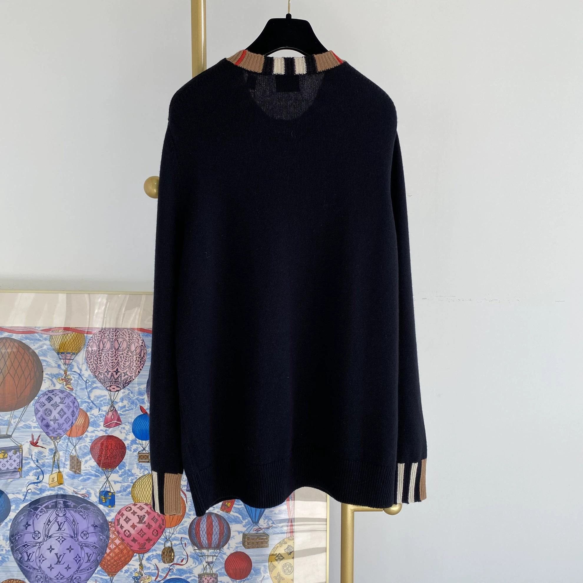 Burberry Burberry Black Knit Top L New With Tags Size US L / EU 52-54 / 3 - 2 Thumbnail