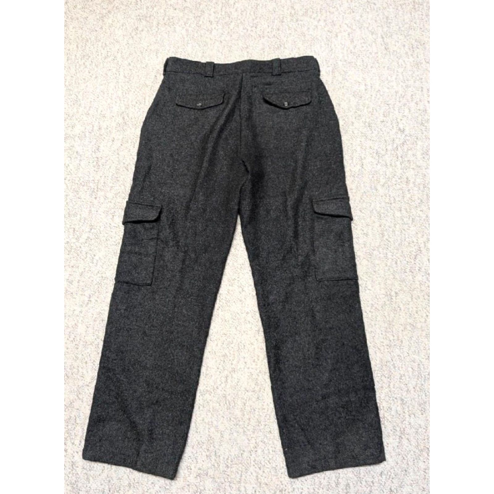 Vintage Cabela's Pants Wool Cargo 40x36 Gray Charcoal Mens 100% Wool Cargo Pants Mens 40x36 Charcoal Gray Black Size US 40 / EU 56 - 5 Thumbnail