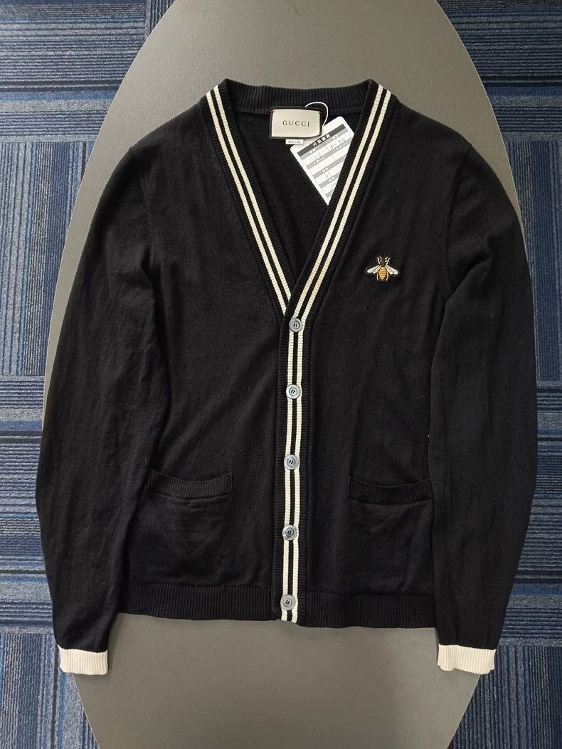 Gucci Gucci Little bee embroidered cardigan sweater 2504-Nextarro Size US L / EU 52-54 / 3 - 1 Thumbnail
