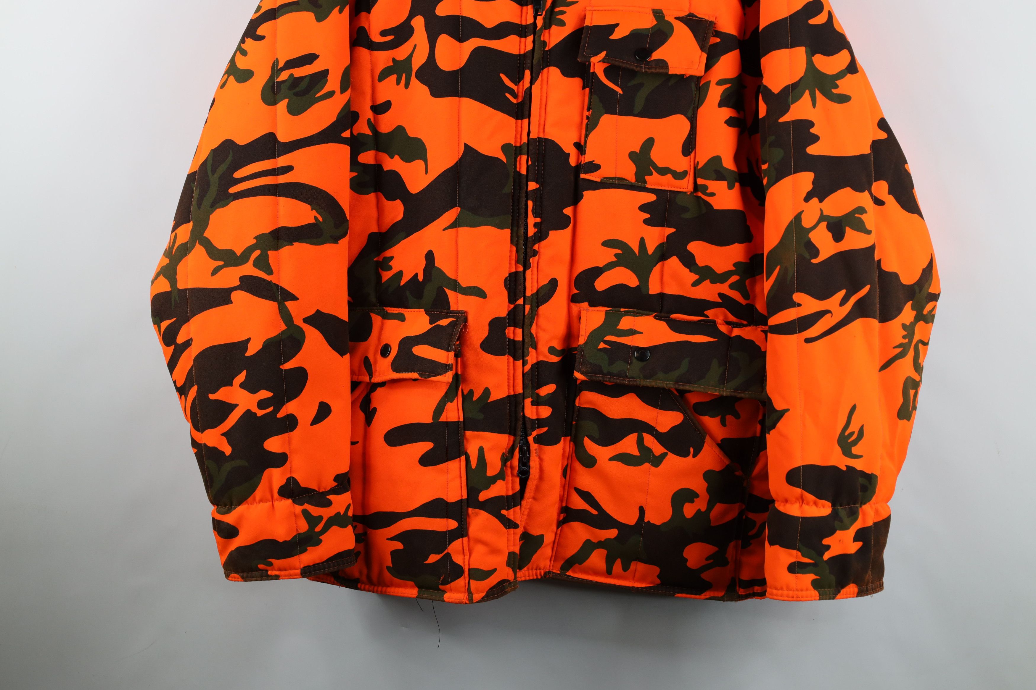 Vintage Vintage 90s Streetwear Hunting Jacket Blazer Orange USA Size US XL / EU 56 / 4 - 3 Thumbnail