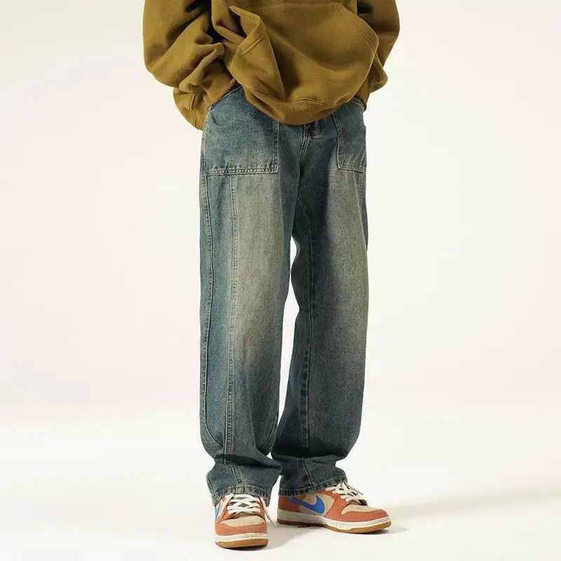 Japanese Brand Retro loose straight leg jeans Size US 32 / EU 48 - 3 Thumbnail