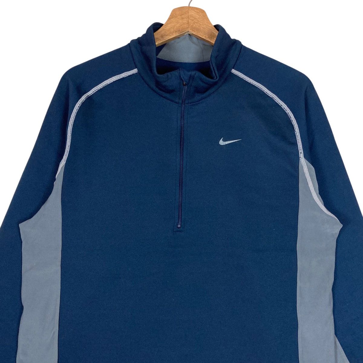 Nike Vintage Nike Quarter Zip Pullover Jumper Sweatshirt Size US L / EU 52-54 / 3 - 2 Thumbnail