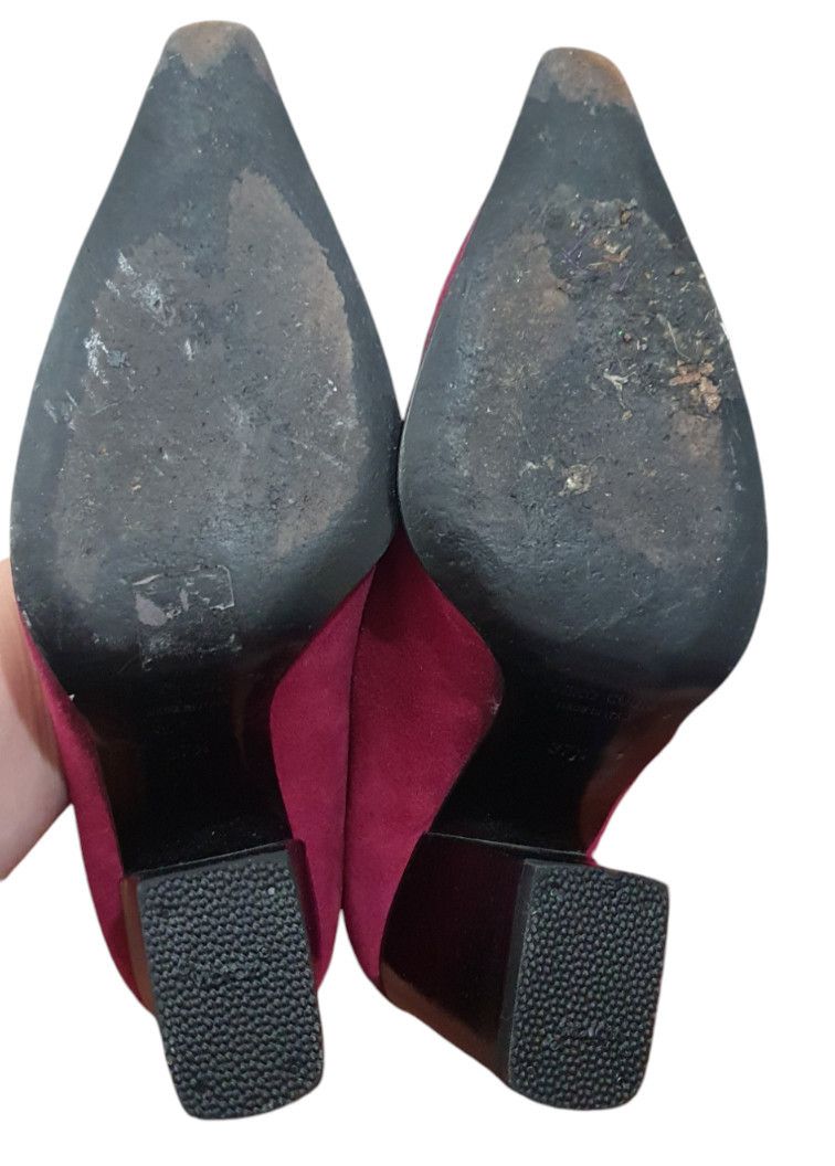 Miu Miu MIU MIU vintage suede wood block heels - EU 37.5 / 7 US Size US 7 / IT 37 - 10 Thumbnail
