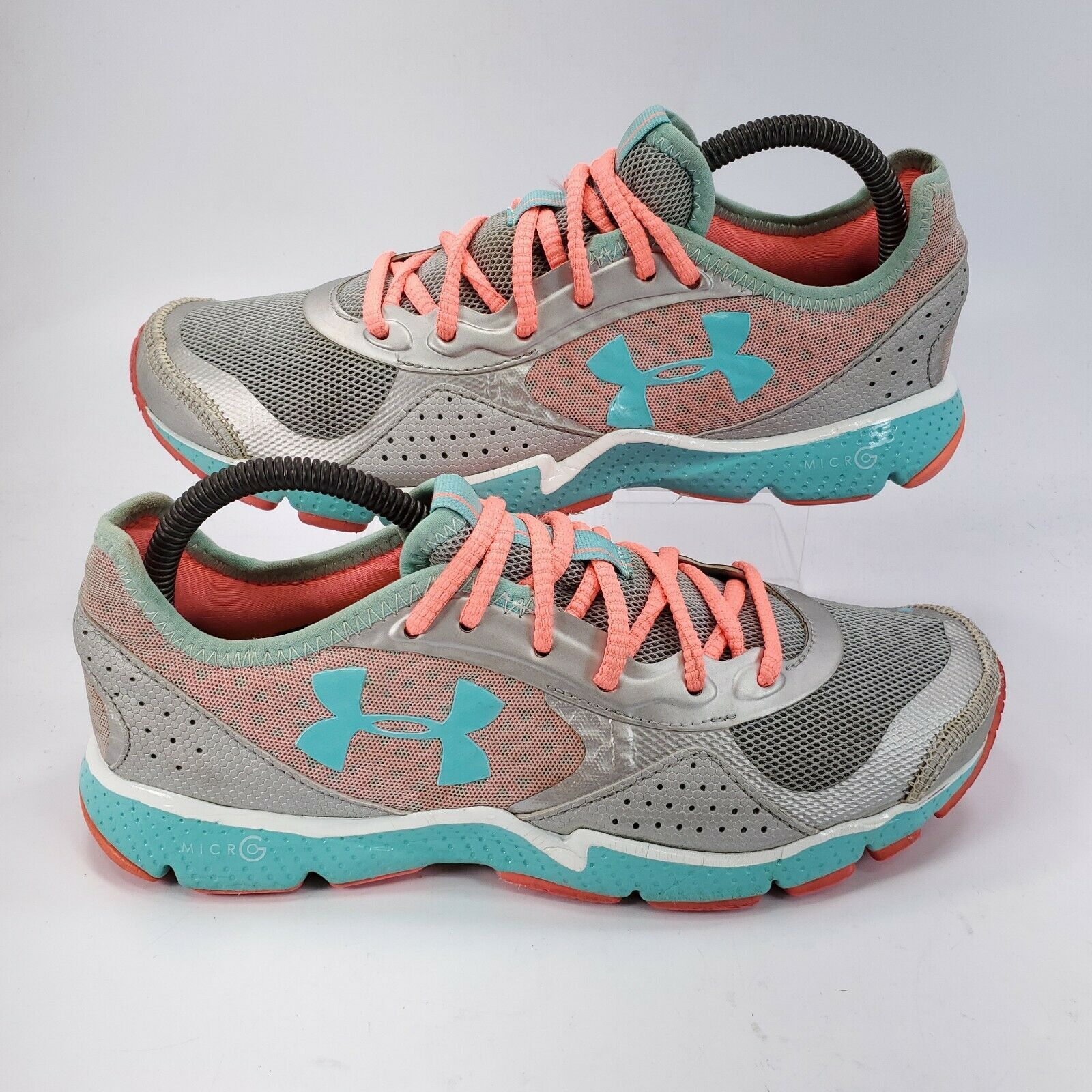 Under Armour Under Armour Shoe Womens Size 8.5 1250733-900 Gray Pink Blue Size US 8.5 / IT 38.5 - 6 Thumbnail