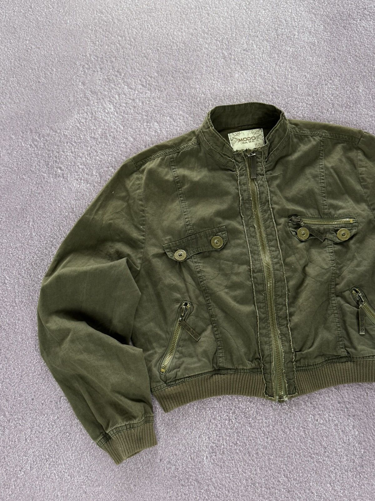 If Six Was Nine Japanese Vibe Vintage 00s Military Cropped Jacket Size M / US 6-8 / IT 42-44 - 4 Thumbnail