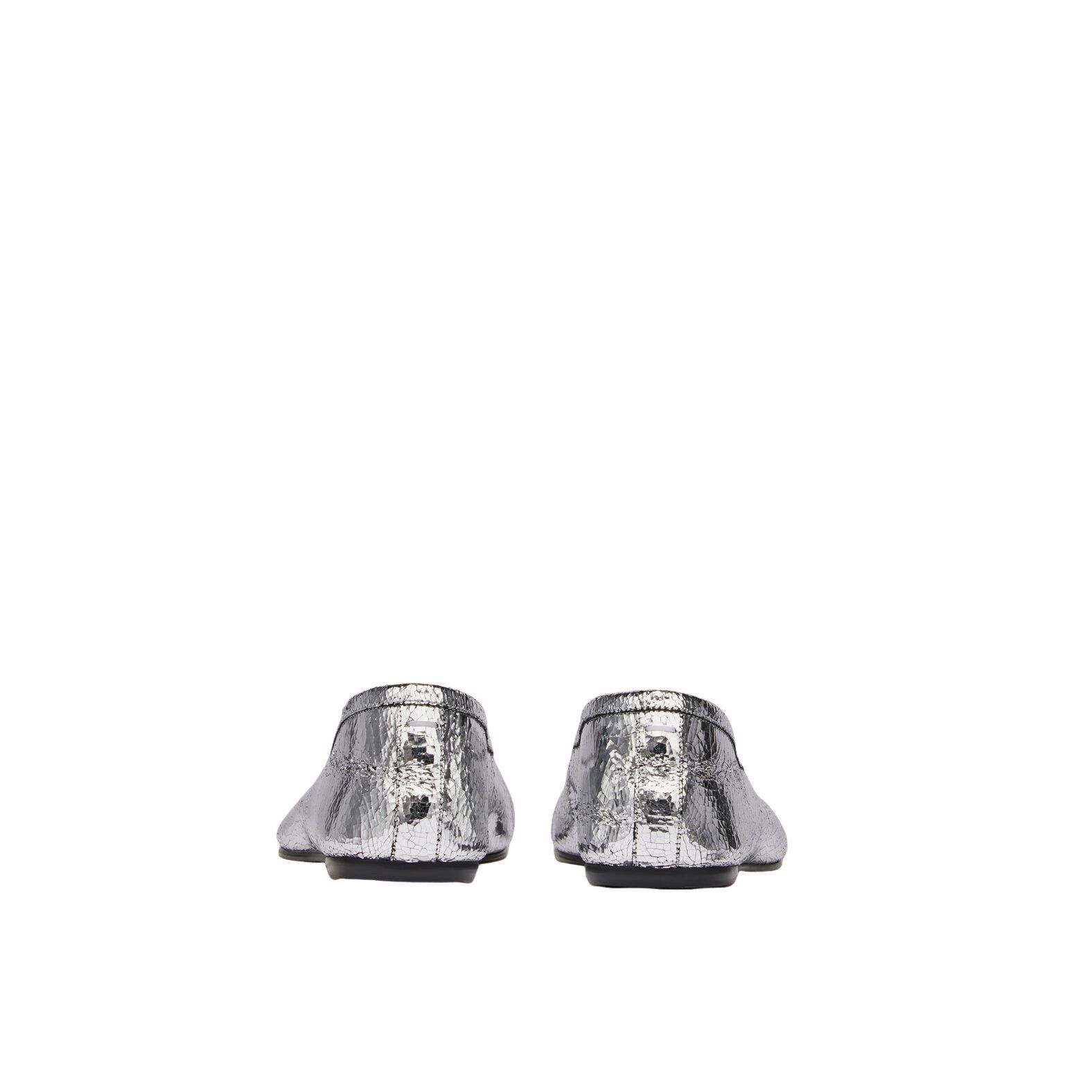 MAISON MARGIELA Tabi $1090 Broken Mirror Silver Leather Ball
