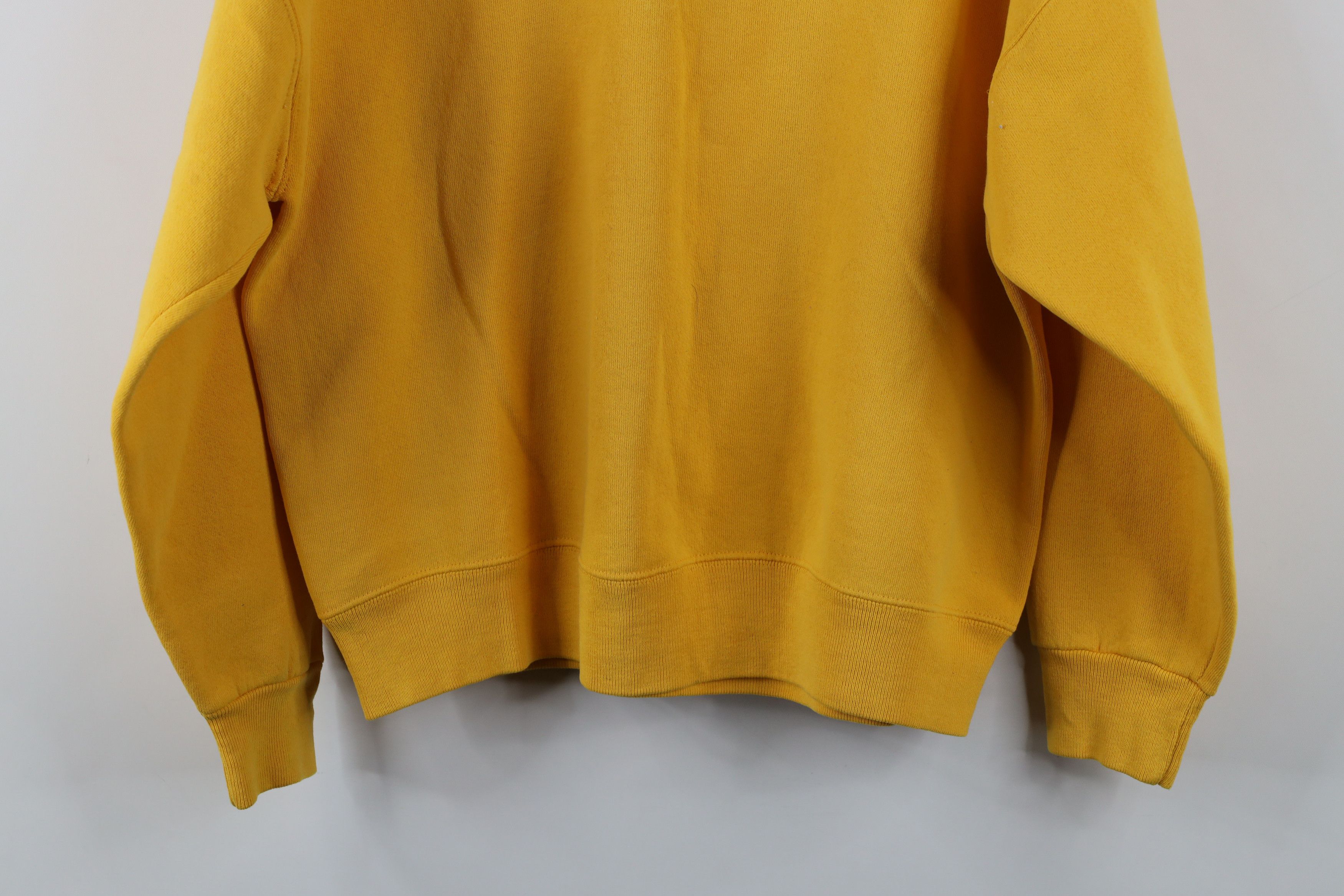 Vintage Vintage 90s Streetwear Blank Crewneck Sweatshirt Yellow USA Size XL / US 12-14 / IT 48-50 - 9 Thumbnail