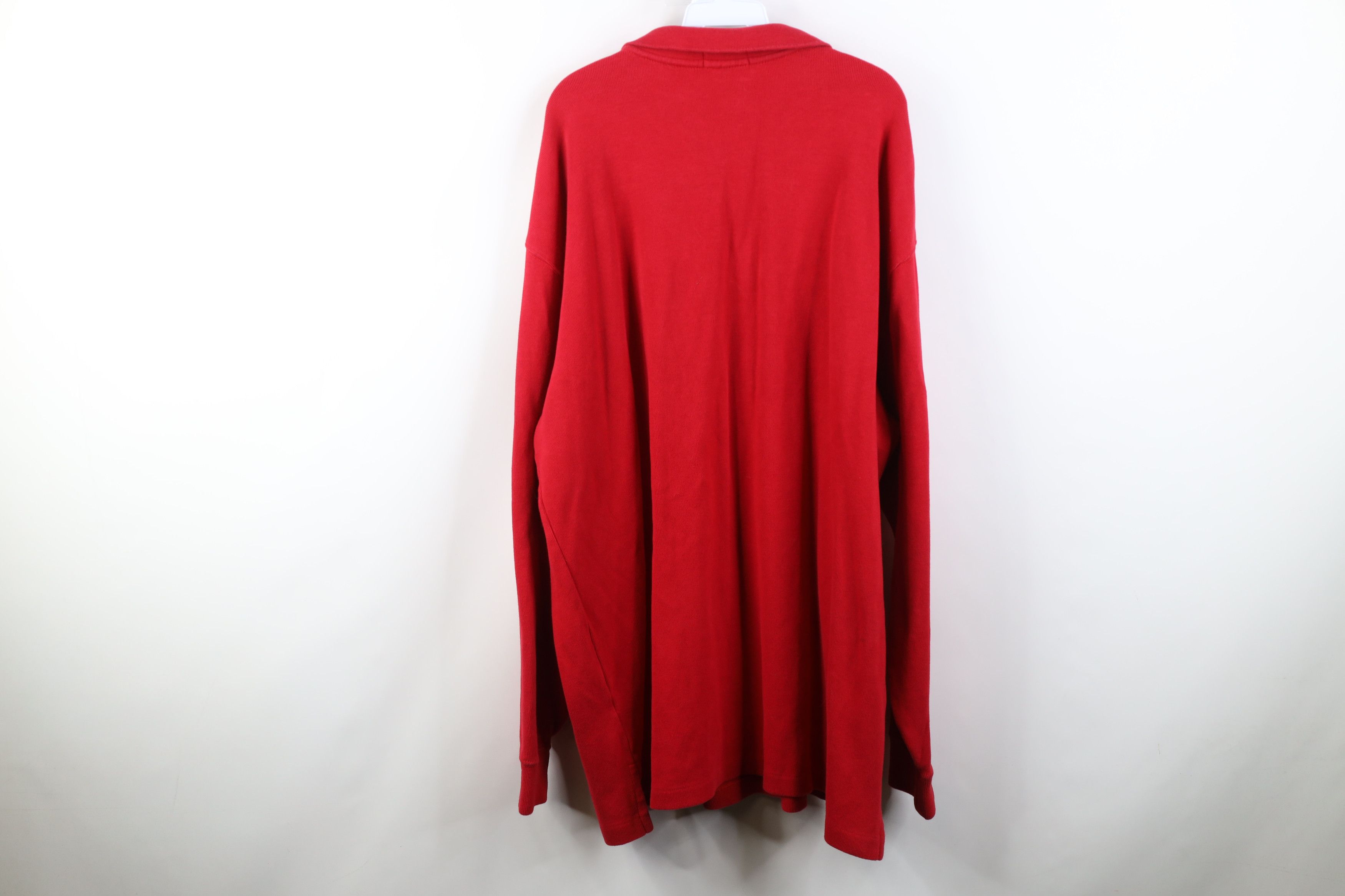 Polo Ralph Lauren Vintage Y2K Ralph Lauren Ribbed Knit 1/4 Zip Sweater Red Size US XXL / EU 58 / 5 - 15 Thumbnail