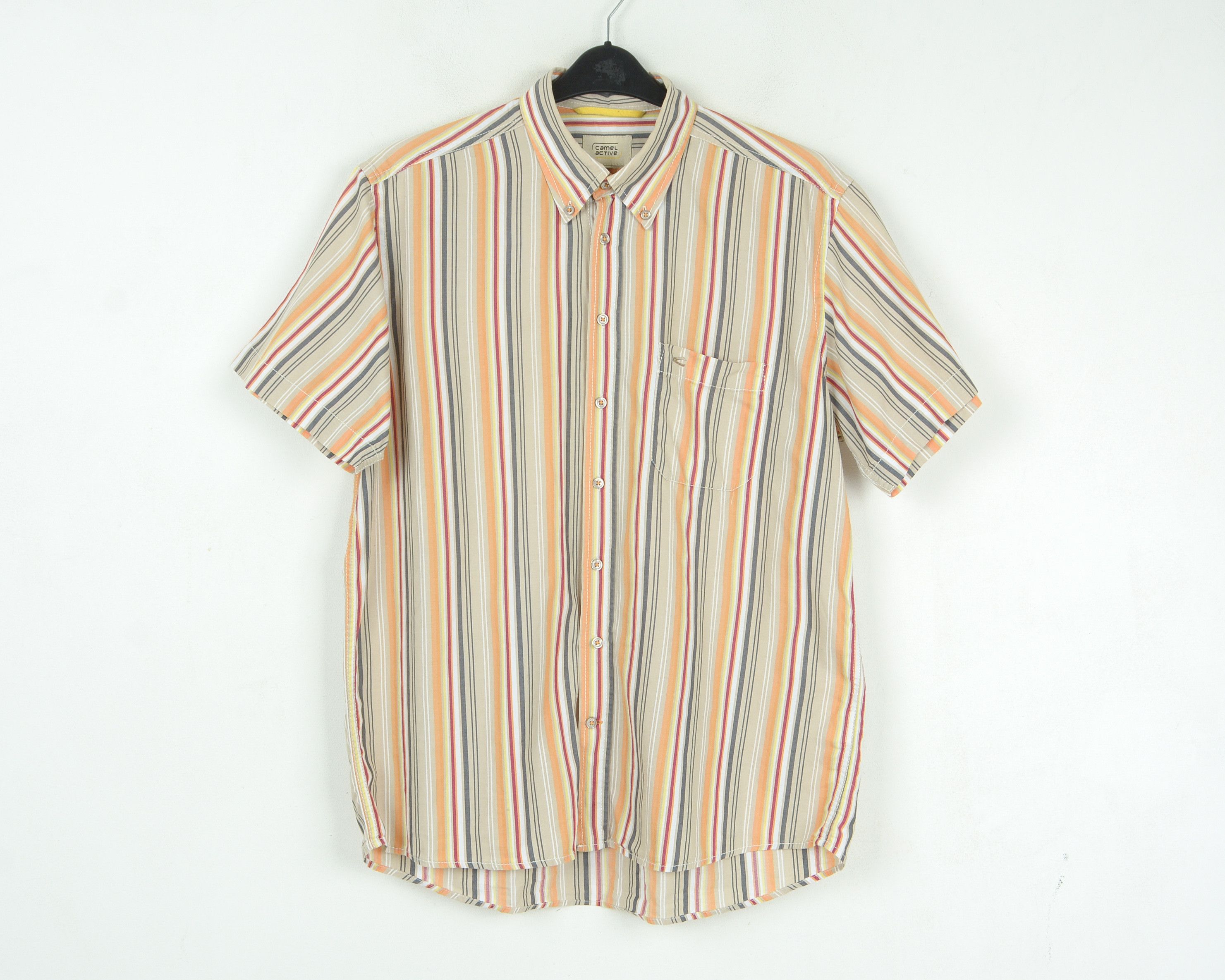 camel active Short Sleeve L Summer Shirt Pinstiped Casual Button Up Top Size US L / EU 52-54 / 3 - 1 Thumbnail