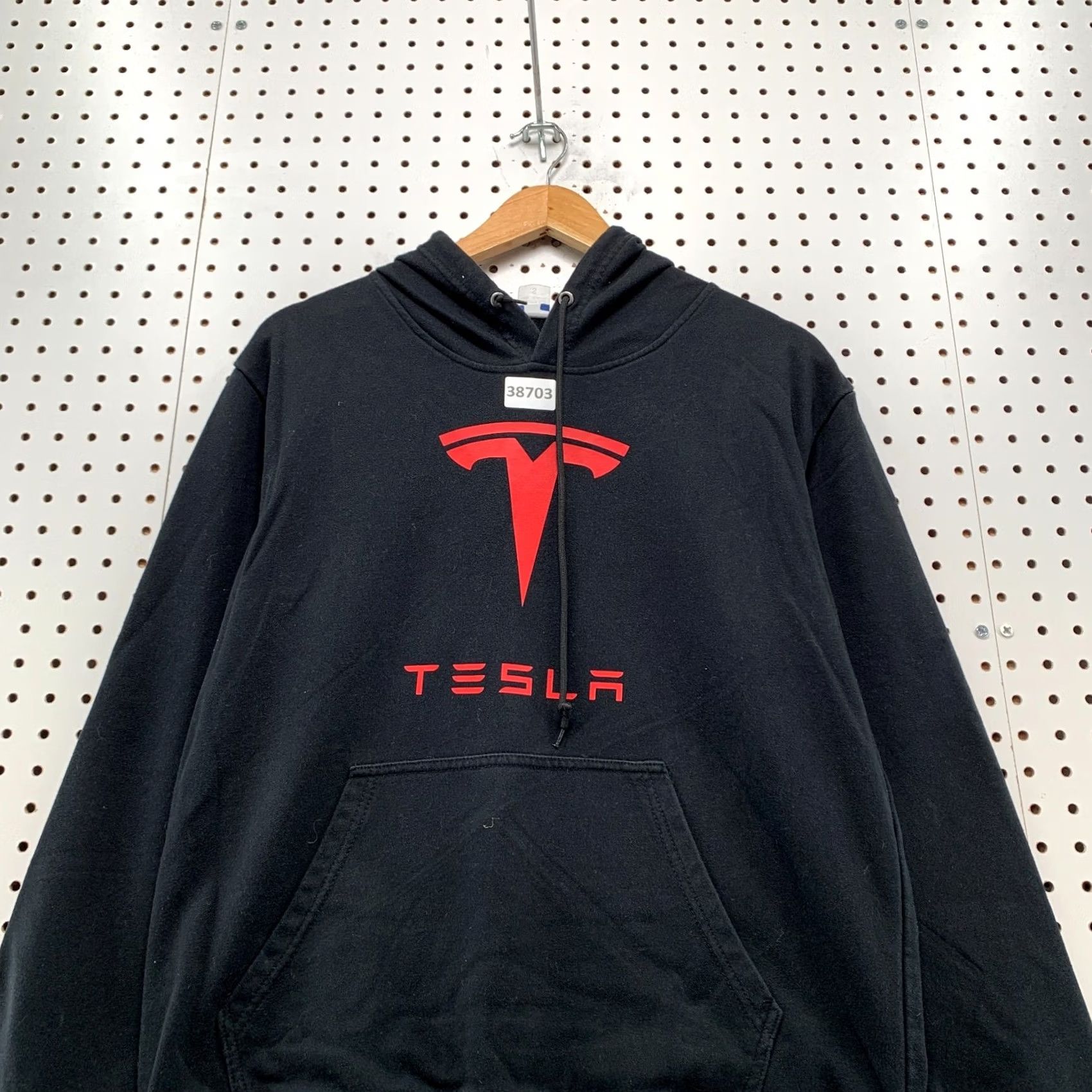Vintage Tesla Hoodie Mens Small Black Pullover Sweatshirt Graphic Print 20x24 Size US S / EU 44-46 / 1 - 5 Thumbnail