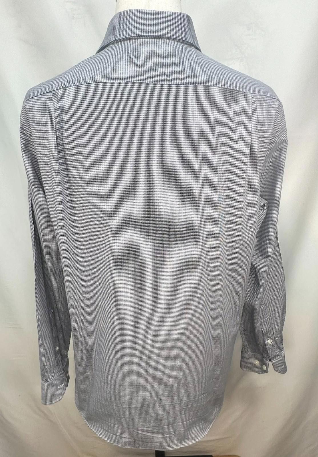 Nautica Nautica Houndstooth Embroidered Logo Button Down Blue Mens L Size US L / EU 52-54 / 3 - 2 Thumbnail