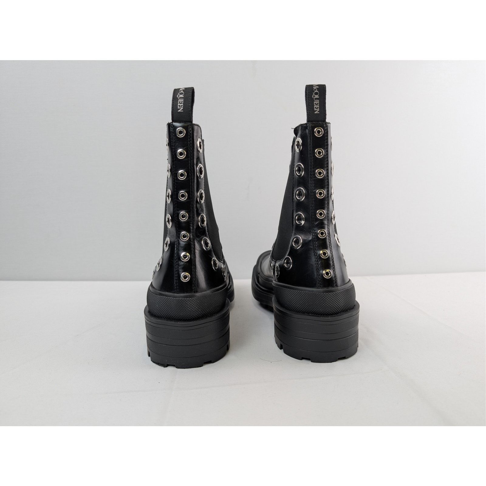 Alexander McQueen o1rshd1 Hardware Shoe Chelsea Boots in Black/Silver Size US 11 / EU 44 - 13 Thumbnail