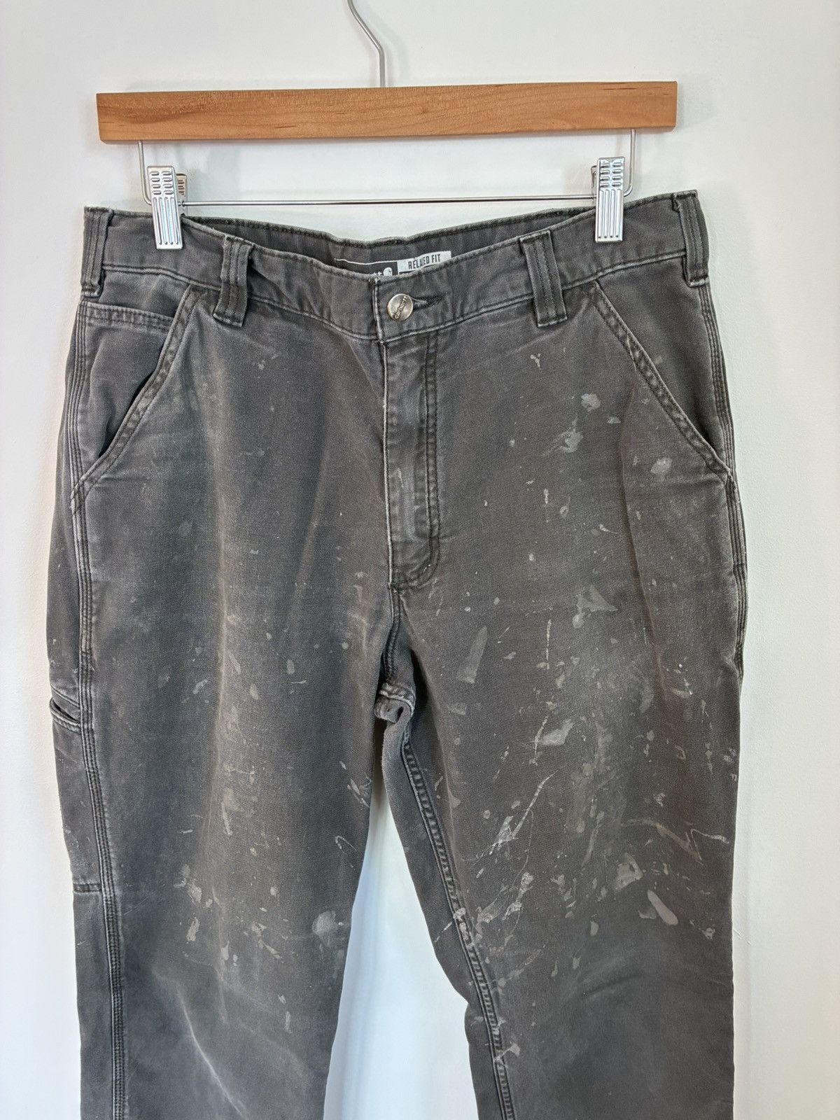 Carhartt Carhartt Thrashed Paint Stain Faded Work Pants Size US 34 / EU 50 - 2 Thumbnail
