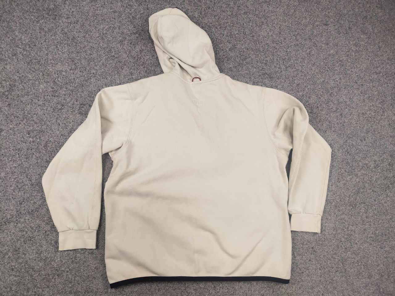 Nike Vintage 90's Cream Nike Embroidered Zip Hoodie Distressed Size US M / EU 48-50 / 2 - 12 Thumbnail