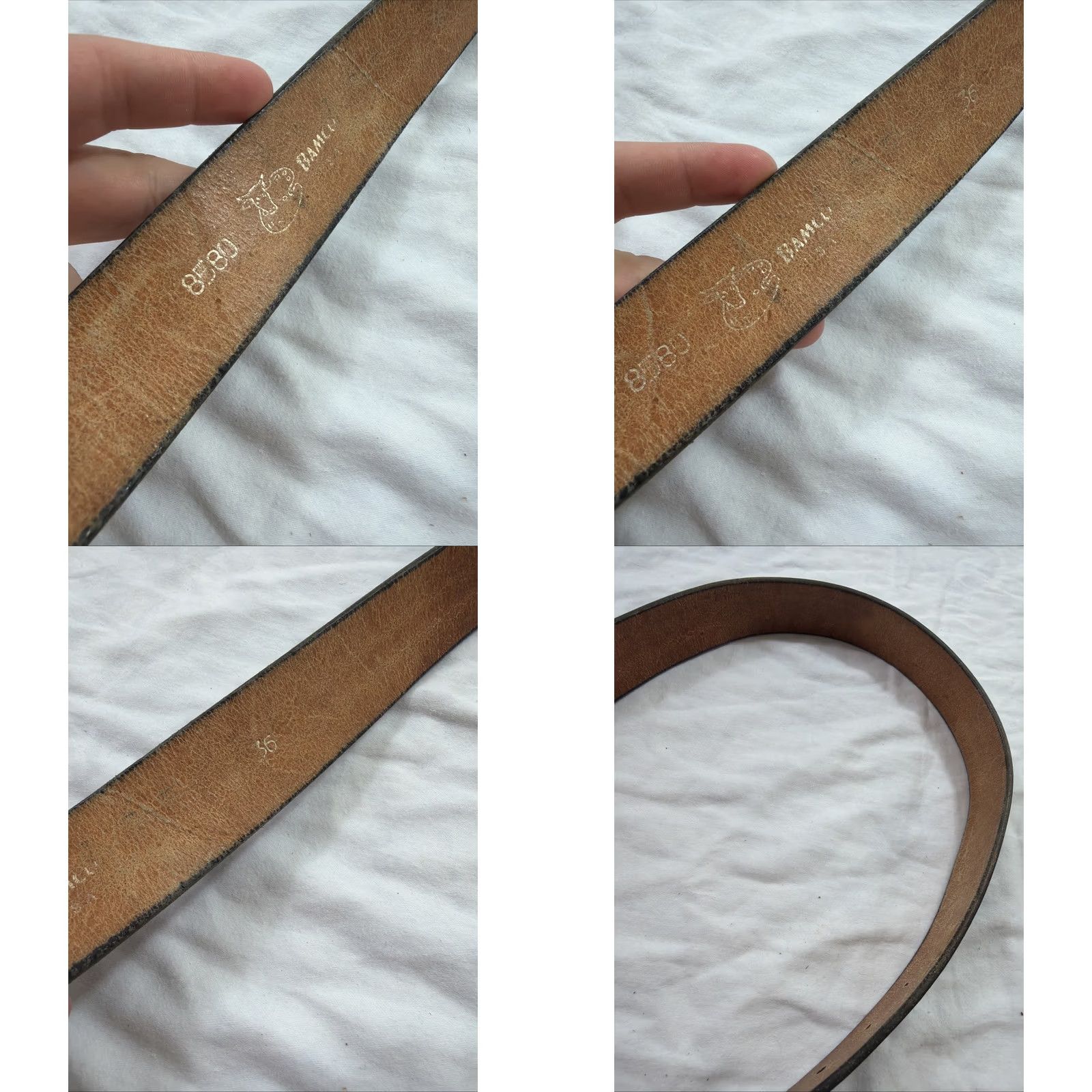 Vintage VINTAGE Bamco leather western belt embossed Men’s size 36 brown belt Western Bamco men’s leather belt embossed 36 brown western belt Mens Size 36 - 8 Thumbnail
