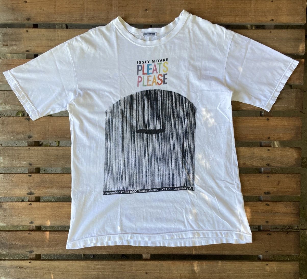 Issey Miyake Issey Miyake Pleats Please White T shirt Top Size US S / EU 44-46 / 1 - 2 Thumbnail