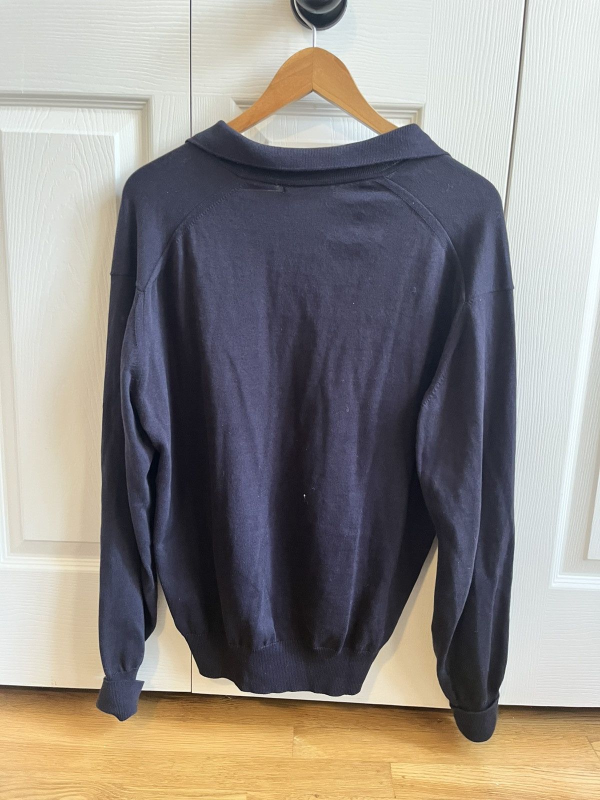 Kaptain Sunshine KAPTAIN SUNSHINE Cotton Knit Skipper Shirt - Navy Size US M / EU 48-50 / 2 - 4 Thumbnail