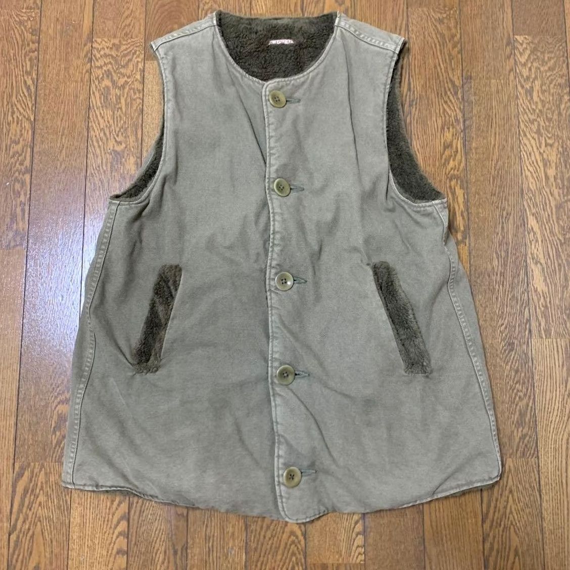 Kapital KAPITAL Boa Military Vest Size 2 Khaki Buttoned Men's Used good condition Size US M / EU 48-50 / 2 - 2 Thumbnail