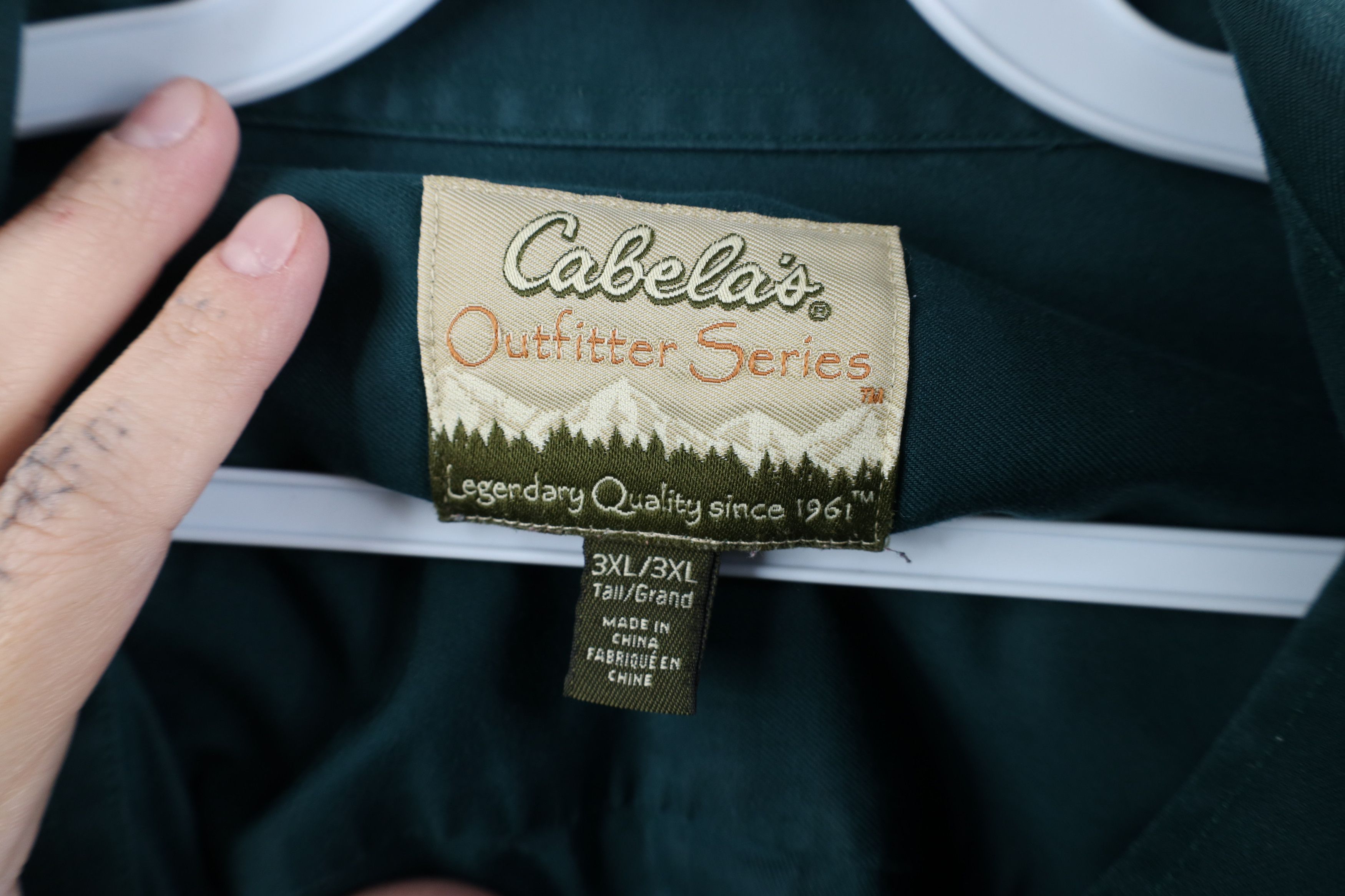 Cabelas Vintage Cabelas Blank Heavyweight Collared Button Down Shirt Size US XXL / EU 58 / 5 - 9 Thumbnail