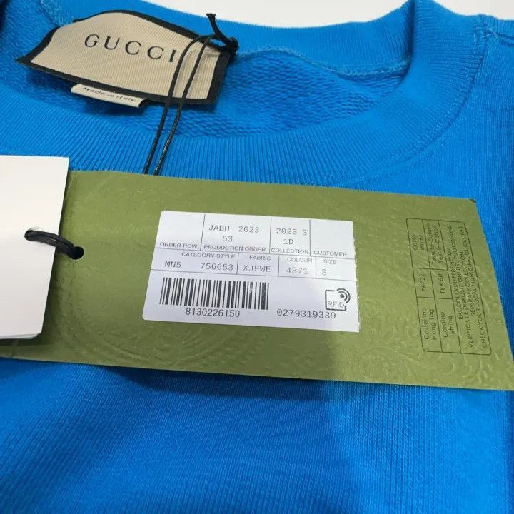 Gucci Gucci Gucci SS23 Blue Striped Long Sleeve Sweatshirt -2506 Size US S / EU 44-46 / 1 - 6 Thumbnail