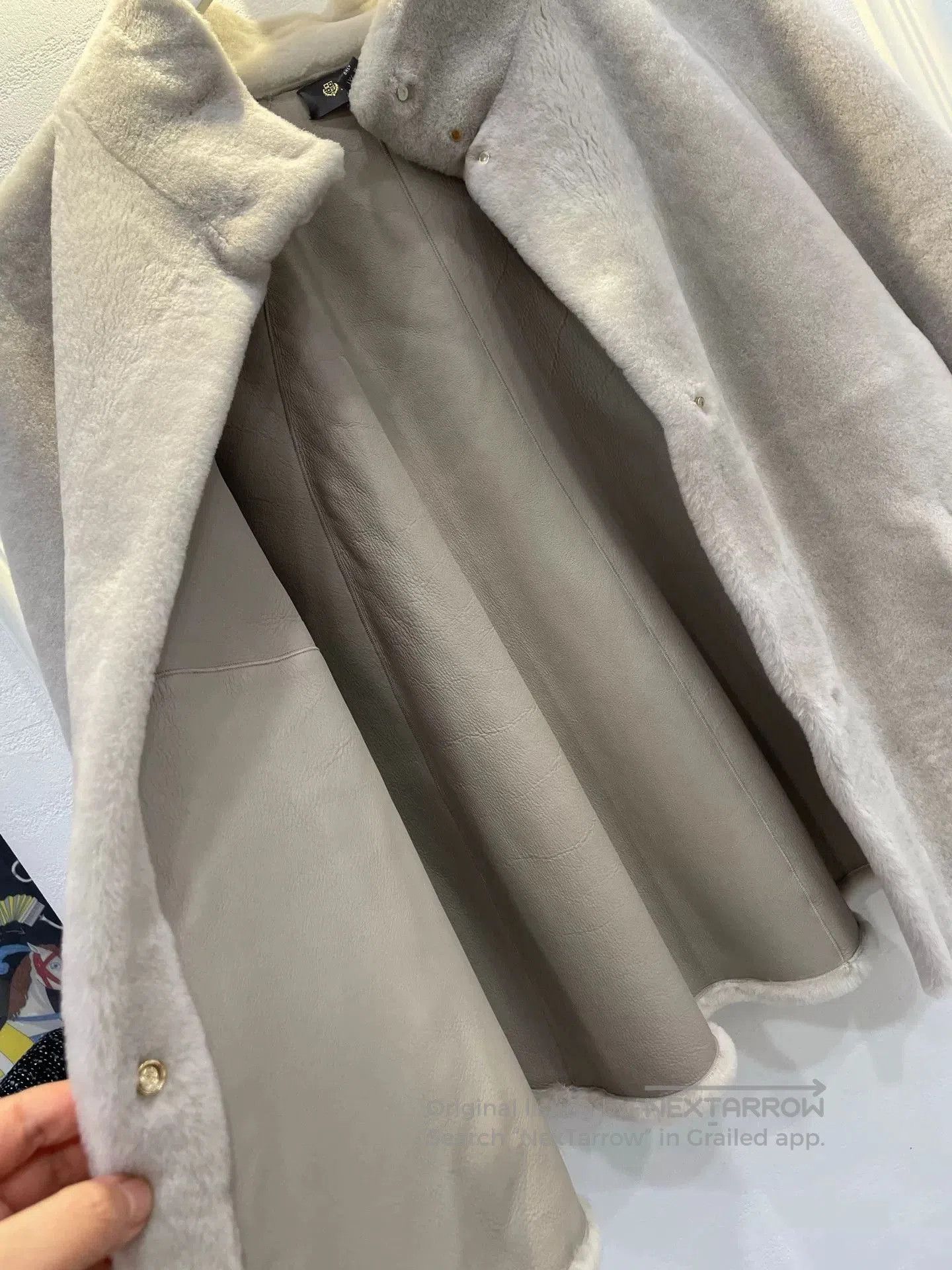 Loro Piana gray fur-lined cape by Loro Piana. Size US S / EU 44-46 / 1 - 6 Thumbnail