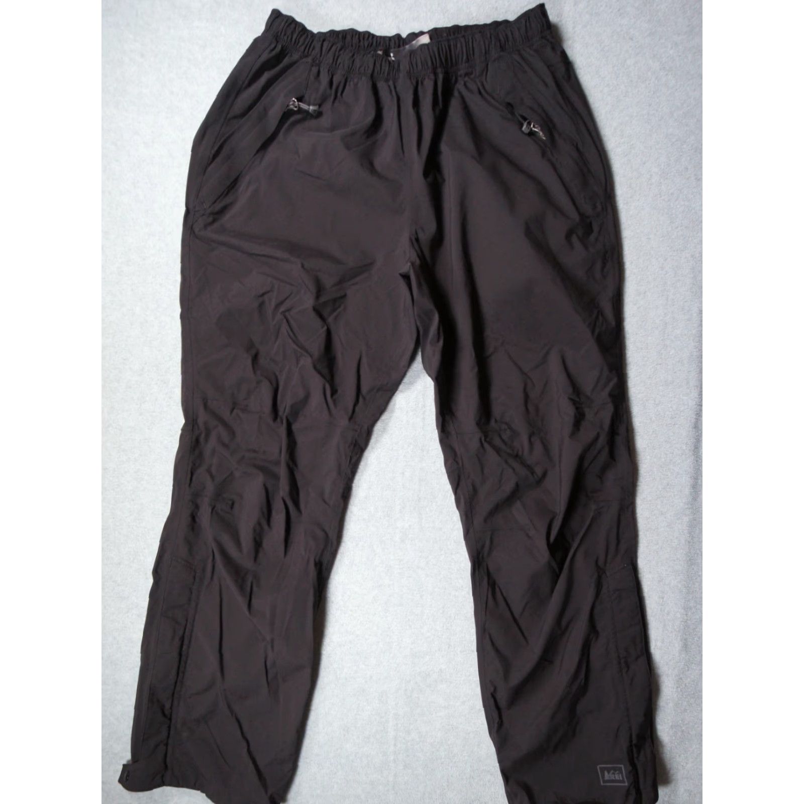 Vintage REI Pants Mens Large Black Rain Windbreaker Elements Nylon Outdoors Adult Size US 33 - 6 Thumbnail