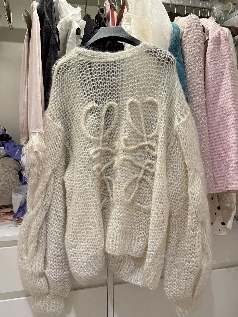Loewe Loewe White Mohair Knit Cardigan S. Size US S / EU 44-46 / 1 - 3 Thumbnail