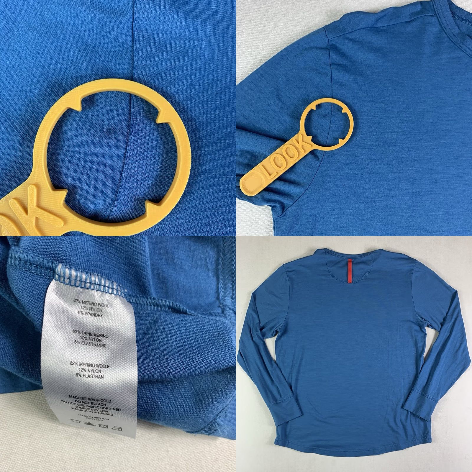 Topo Designs Topo Designs Long Sleeve Crew Neck Shirt Mens XL Blue wool blend (has holes) Size US XL / EU 56 / 4 - 8 Thumbnail
