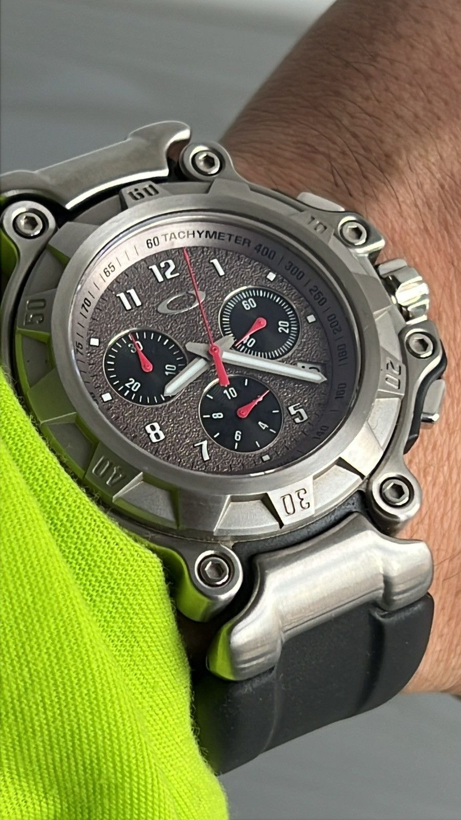 Oakley Oakley Crankcase Large 3-Hand Stainless Steel Carbon Watch Size ONE SIZE - 4 Thumbnail