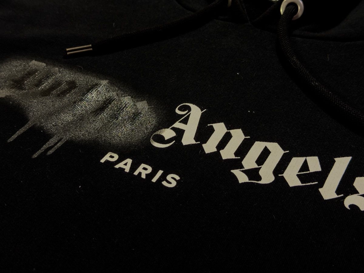 Palm Angels Palm Angels Paris Sprayed black hoodie Size US L / EU 52-54 / 3 - 3 Thumbnail