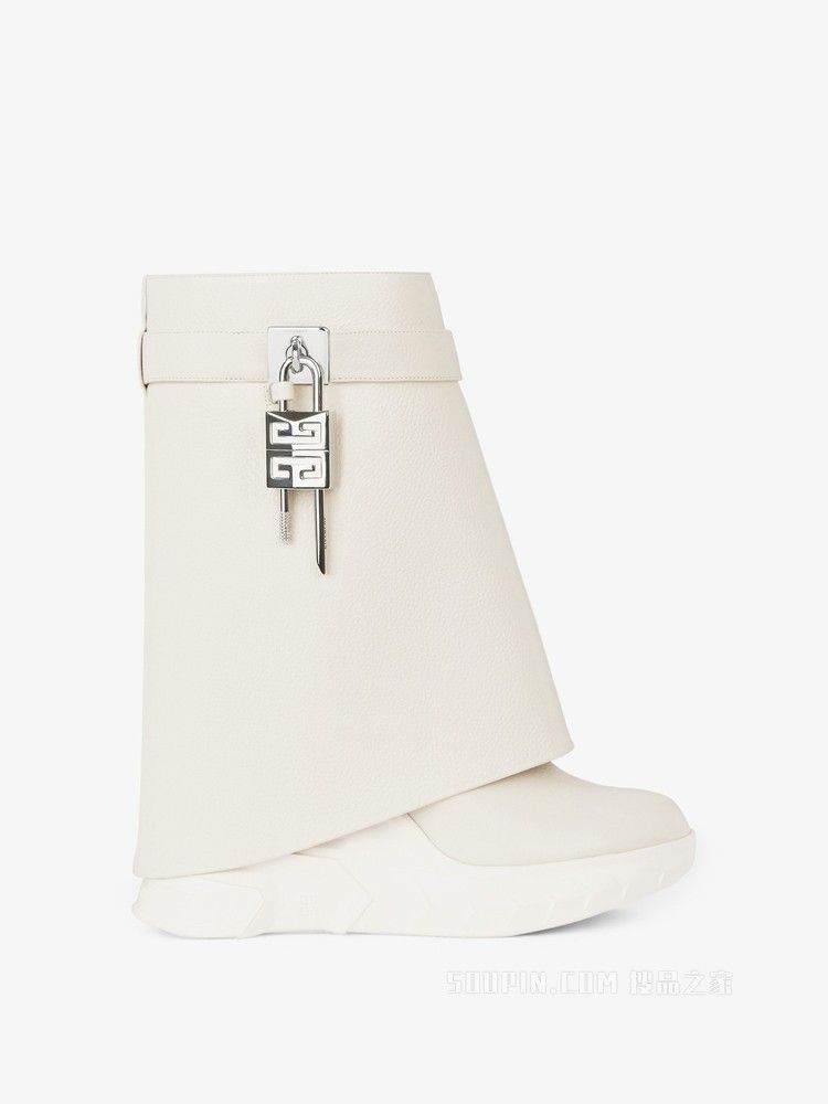 Givenchy o1srvl11e0525 Shark Lock Ankle Boots Biker 85mm in Beige Size US 5 / IT 35 - 1 Thumbnail
