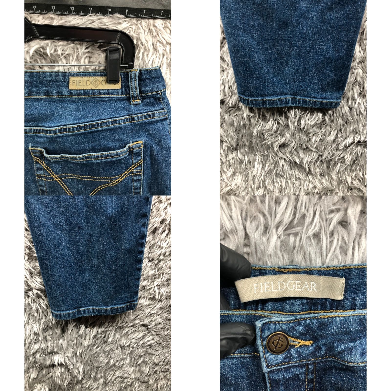 Vintage Field Gear Jeans Short Womens Size 16 High Rise Medium Wash Blue Tapered Size 38" / US 16 / IT 52 - 8 Thumbnail