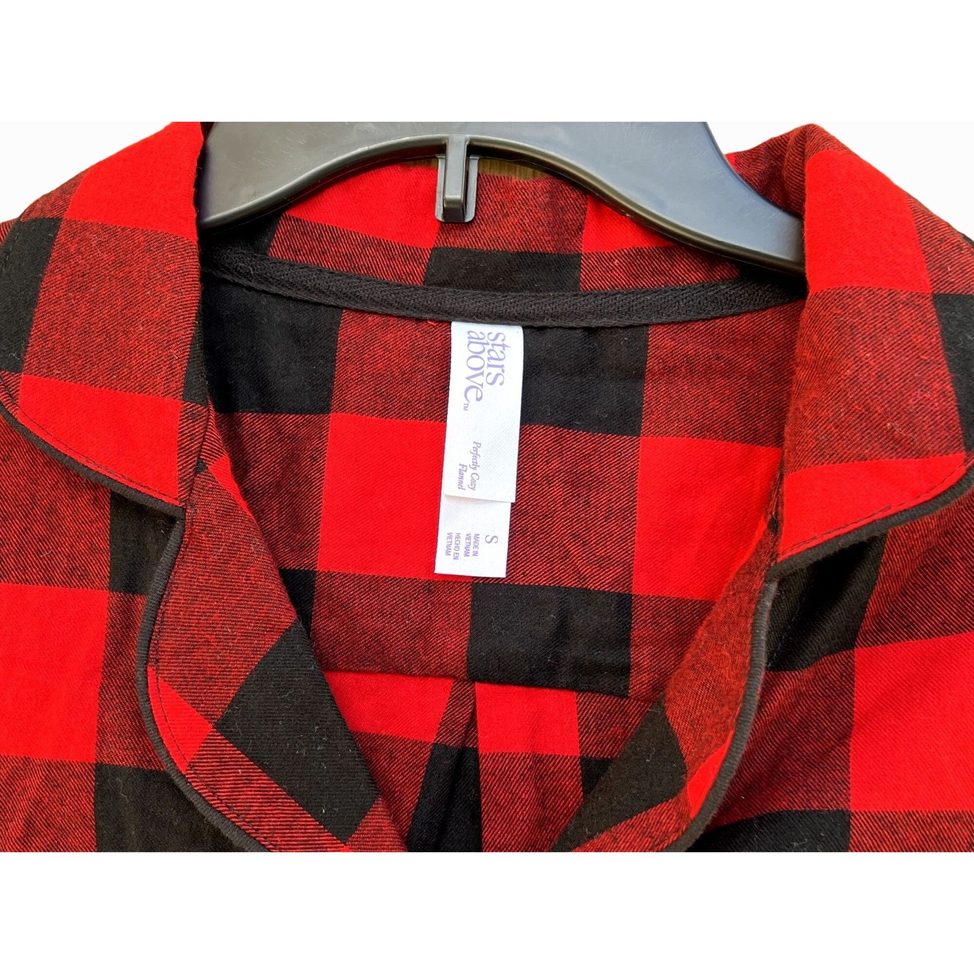 Other Stars Above - Women's Red Flannel Pajama Top - Small Size ONE SIZE - 9 Thumbnail