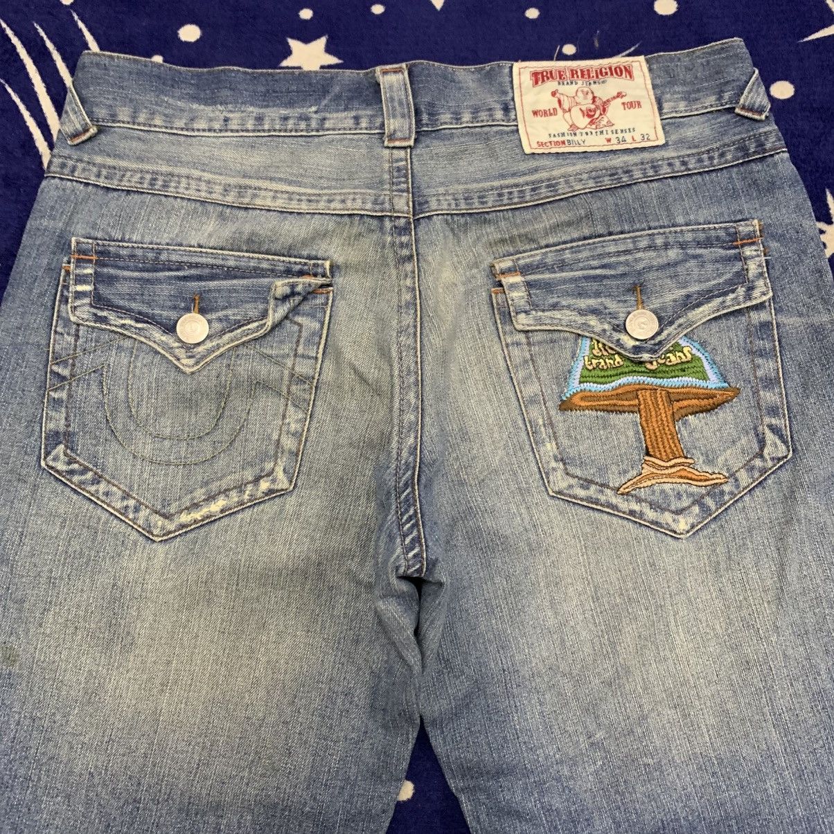True Religion True Religion Section Billy Mushroom Patch Denim Distressed Size US 35 - 14 Thumbnail