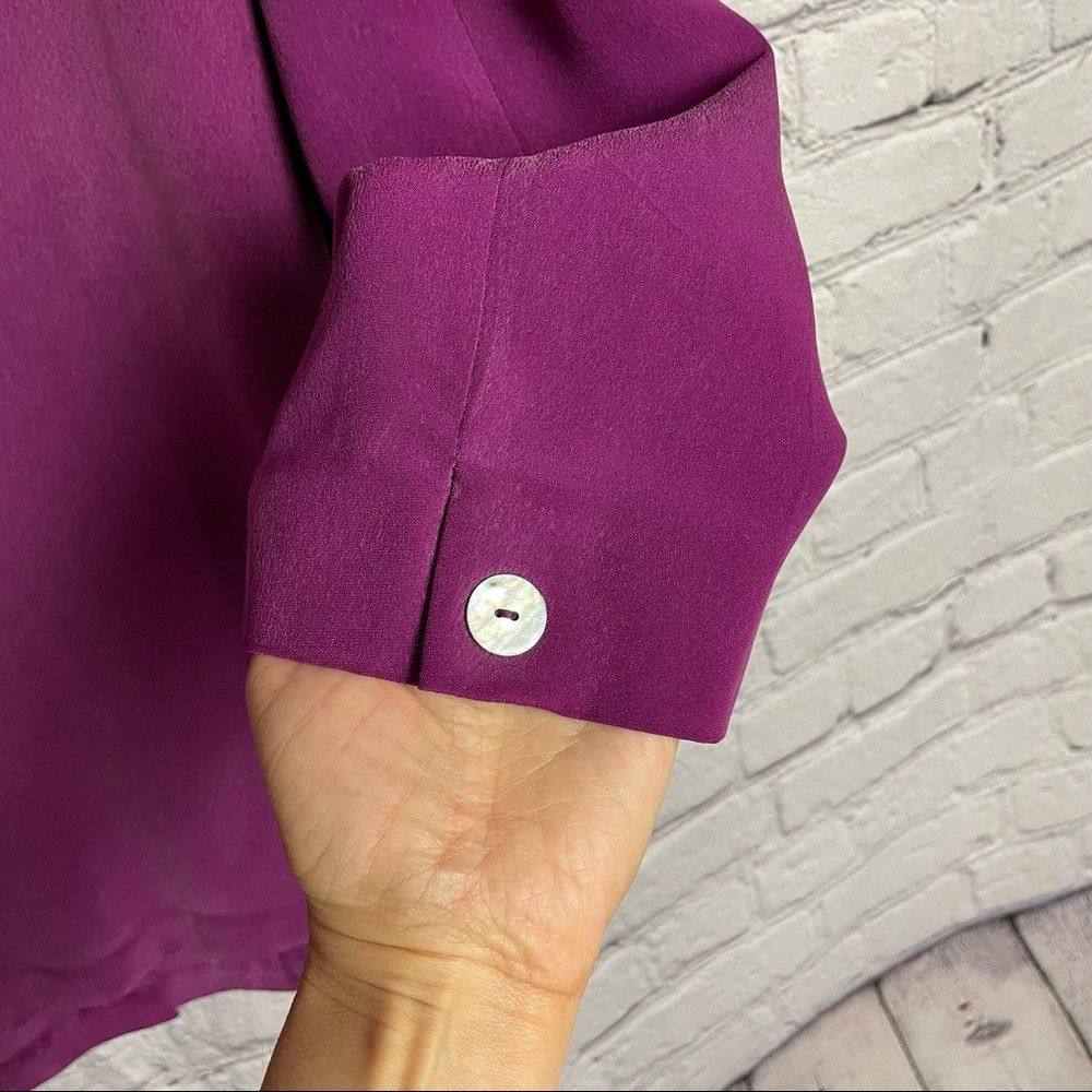 Other Vintage Liz Claiborne Silk Berry Wine Jacket Shirt Size 14 Size XL / US 12-14 / IT 48-50 - 9 Thumbnail