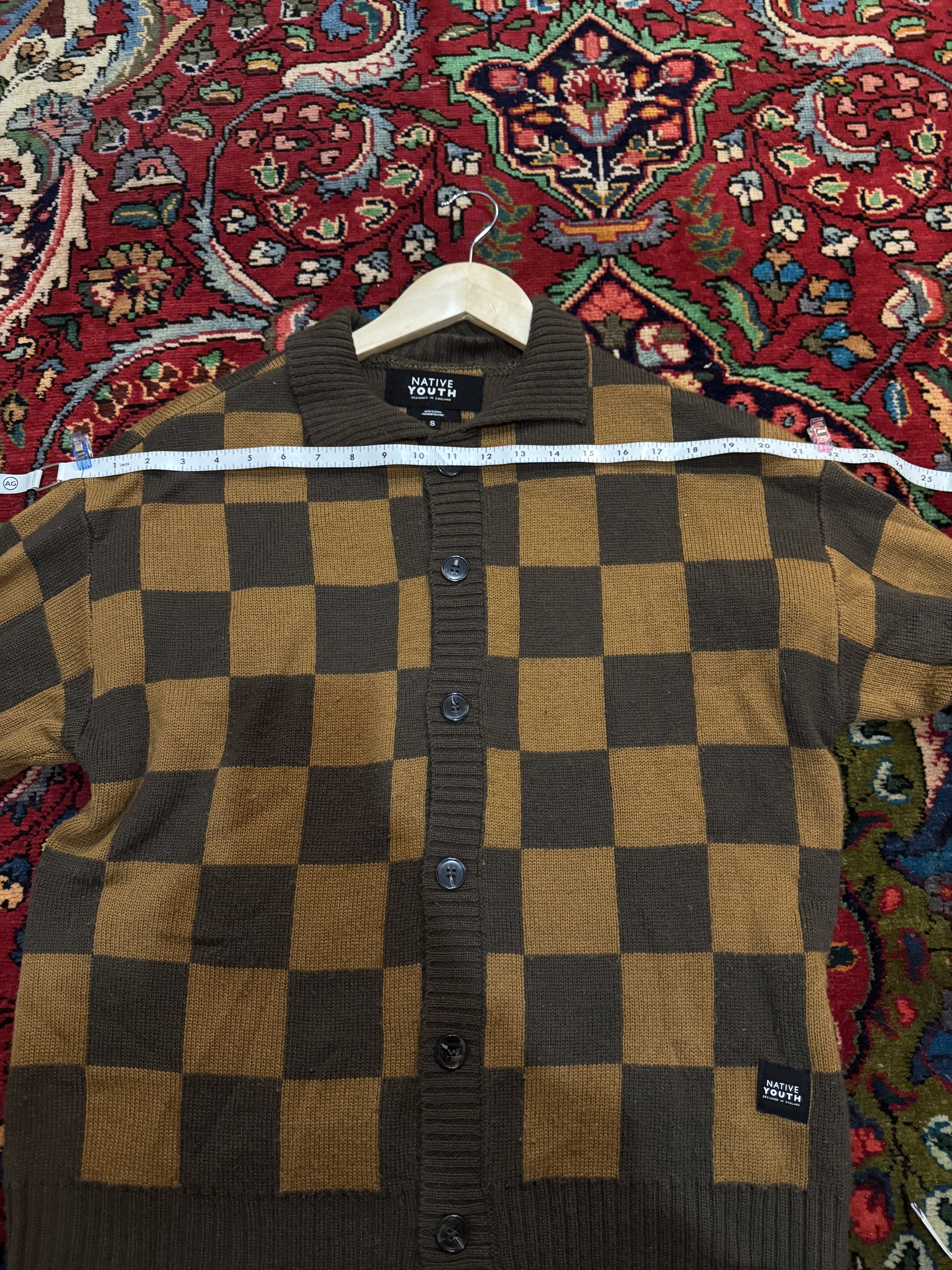 Native Youth Native Youth Brown Checkered Polo Cardigan Size US S / EU 44-46 / 1 - 4 Thumbnail