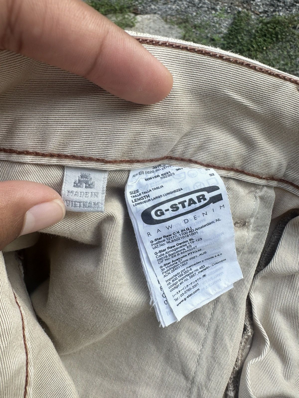 G-Star 👹Vintage G-Star Raw THRASHED Straight Cut Jeans Size US 34 / EU 50 - 13 Thumbnail