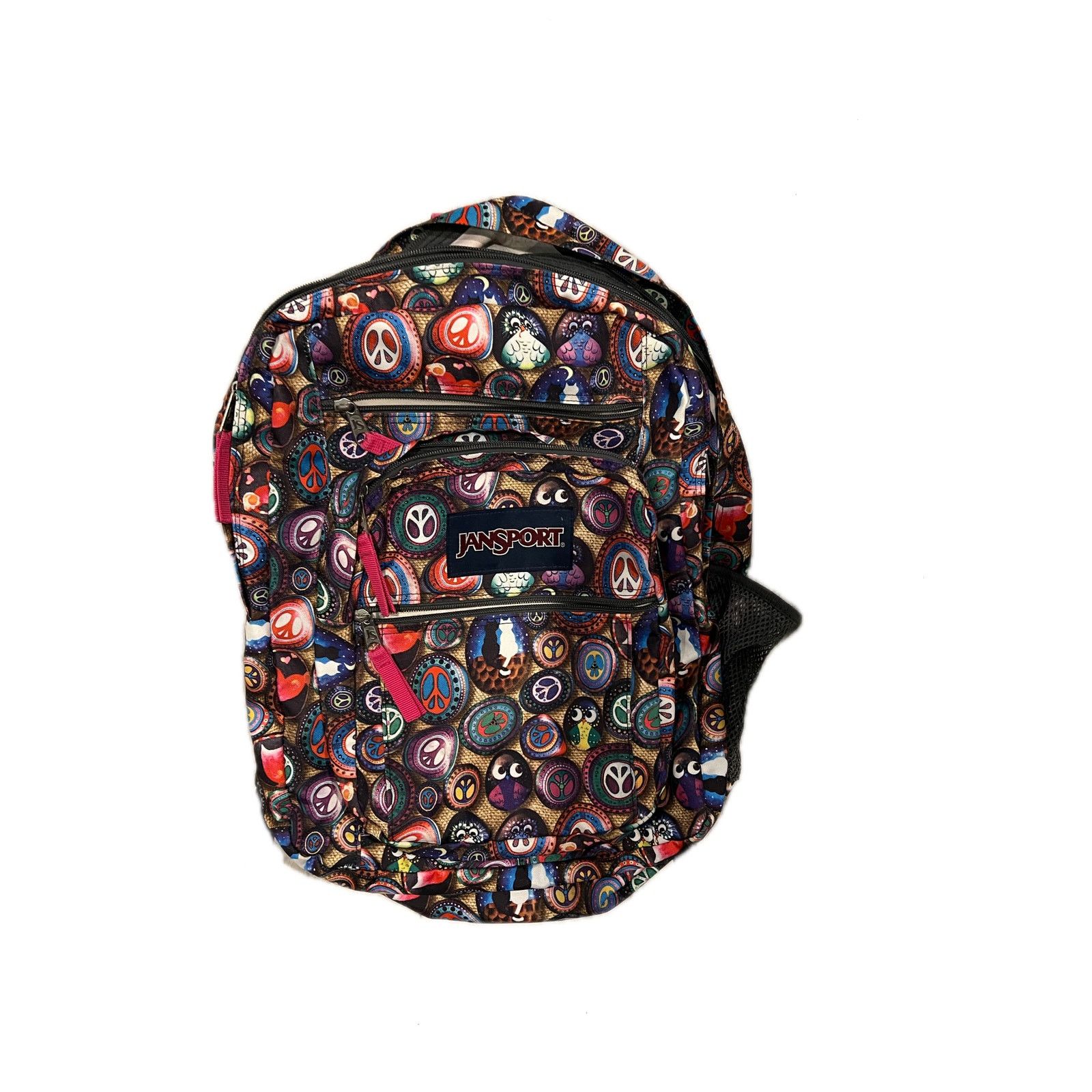 Jansport JanSport Big Student 3 Section Peace Sign Pattern Backpack Size 30 - 1 Thumbnail