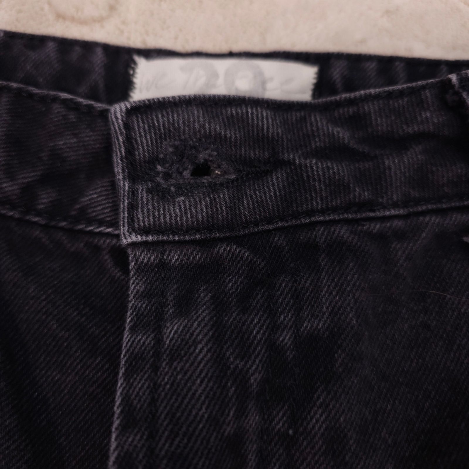 Free People We The Free Dakota High Waist Straight Leg Black Jeans Sz 29 Size 29" - 4 Thumbnail