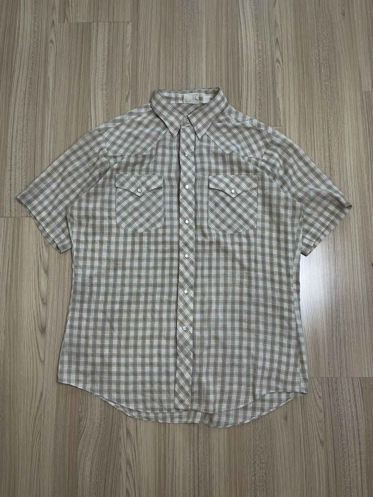 Vintage Vintage Lee Plaid Pearl Snap Western Shirt Size US S / EU 44-46 / 1 - 2 Thumbnail